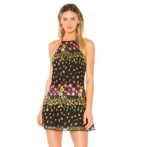 Lovers + Friends Black Floral Mini Dress